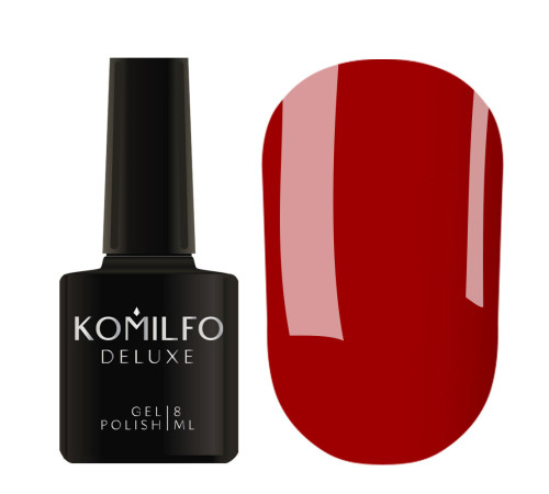 Гель-лак Komilfo Deluxe Series №D304 червоний емаль, 8 мл