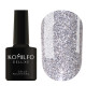 Гель-лак Komilfo DeLuxe Series №G004 темне срібло з блискітками, 8 мл
