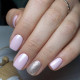 Gel polish Komilfo DeLuxe Series #G005 saturated light golden glitter with pink iridescence, 8 ml