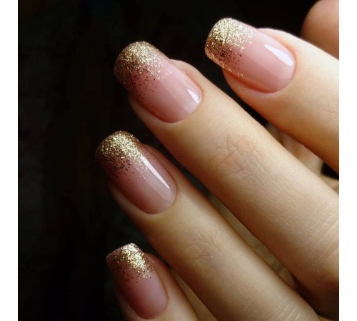 Gel-lacquer Komilfo DeLuxe Series No. G009 bright gold saturated micro-glitter, 8 ml