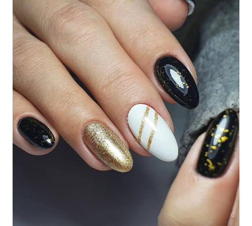 Gel-lacquer Komilfo DeLuxe Series No. G009 bright gold saturated micro-glitter, 8 ml