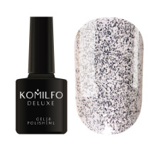 Гель-лак Komilfo DeLuxe Series №G011 біле золото з блискітками, 8 мл