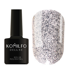 Гель-лак Komilfo DeLuxe Series №G011 белое золото с блестками, 8 мл