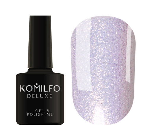 Гель-лак Komilfo DeLuxe Series №G012 перлиновий білий мікроблиск, 8 мл