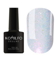 Гель-лак Komilfo DeLuxe Series №G013 прозрачный опал с голографическим микроблеском, 8 мл