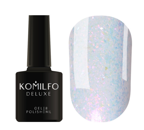 Гель-лак Komilfo DeLuxe Series №G013 прозрачный опал с голографическим микроблеском, 8 мл