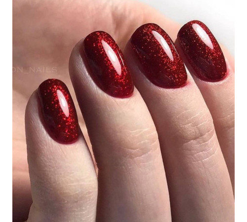 Gel polish Komilfo DeLuxe Series No. G015 dark red microglitter, 8 ml