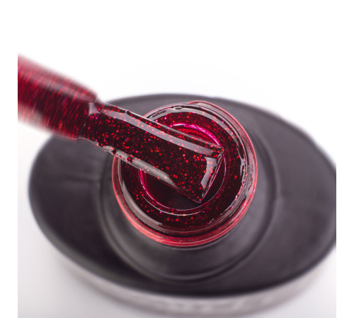 Gel polish Komilfo DeLuxe Series No. G015 dark red microglitter, 8 ml