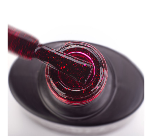 Gel polish Komilfo DeLuxe Series No. G016 cherry-red microglitter, 8 ml