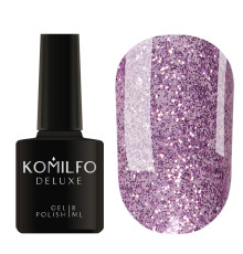 Гель-лак Komilfo DeLuxe Series №G017 розово-сиреневый с блестками, 8 мл