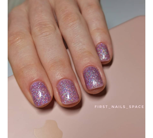 Gel polish Komilfo DeLuxe Series No. G018 lilac holographic microglitter, 8 ml