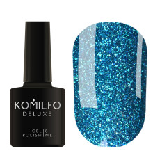 Gel polish Komilfo DeLuxe Series No. G020 turquoise microglitter, 8 ml