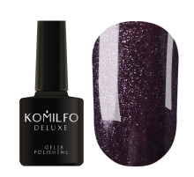 Гель-лак Komilfo DeLuxe Series №G022 темно-фіолетовий з мікроблеском, 8 мл