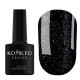 Гель-лак Komilfo DeLuxe Series №G023 чорний сріблястий мікроблиск, 8 мл