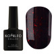 Гель-лак Komilfo DeLuxe Series №G024 чорний з червоними блискітками, 8 мл