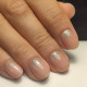 Gel polish Komilfo DeLuxe Series #G025 beige with holographic glitter, 8 ml