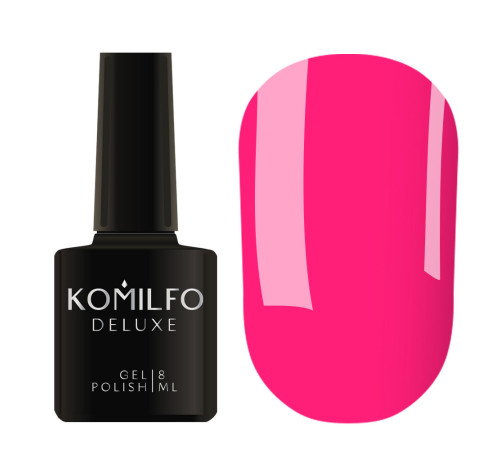 Гель-лак Komilfo DeLuxe Series №N002 ярко-розовый неоновый, 8 мл