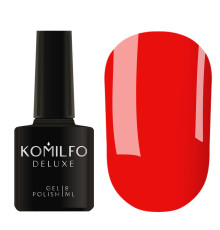 Гель-лак Komilfo DeLuxe Series №N003 насичений яскраво-помаранчевий неоновий, 8 мл