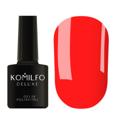Гель-лак Komilfo DeLuxe Series №N004 яскраво-помаранчевий неоновий, 8 мл