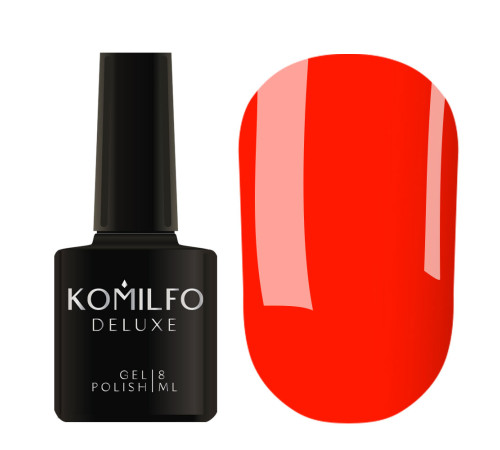 Гель-лак Komilfo DeLuxe Series №N005 помаранчевий неоновий, 8 мл