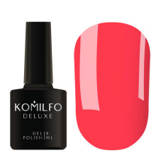 Гель-лак Komilfo DeLuxe Series №N007 кораловий неоновий, 8 мл