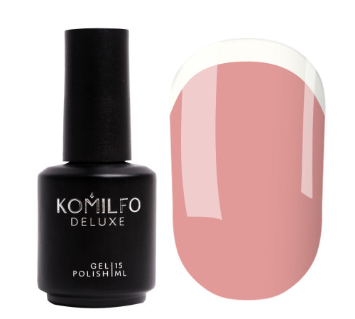 Гель-лак Komilfo French Collection №F006 хмарно-рожевий емаль для френчу, 15 мл