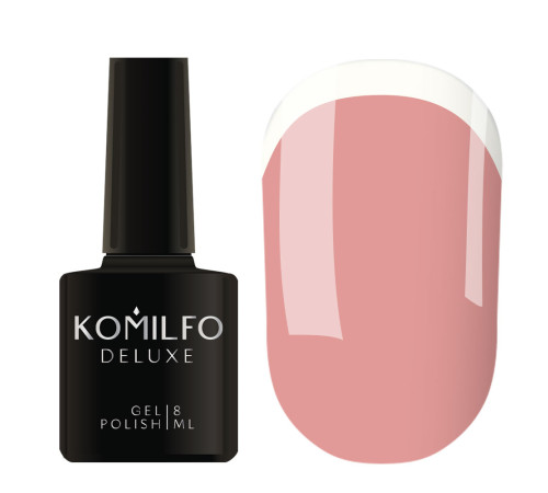 Гель-лак Komilfo French Collection №F006 хмарно-рожевий емаль для френча, 8 мл