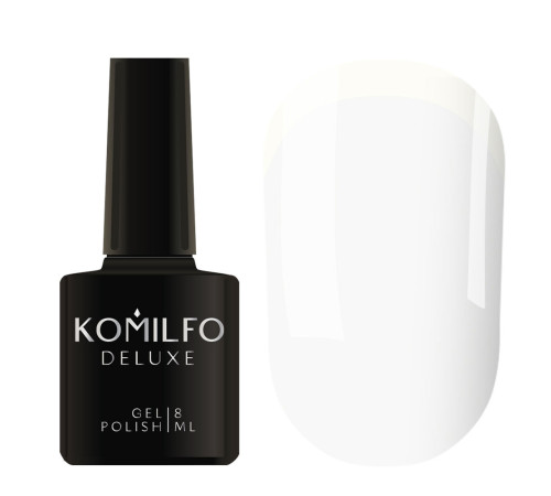 Гель-лак Komilfo French Collection №F010 яскравий білий дуже щільний для посмішки, 8 мл