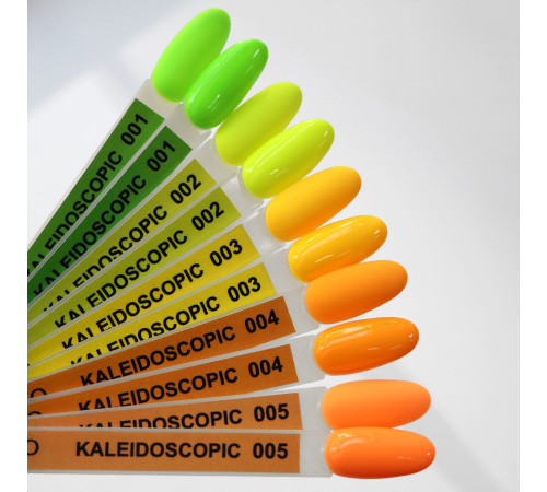 Гель-лак Komilfo Kaleidoscopic collection K005 персиковий неоновий, 8 мл