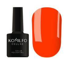 Гель-лак Komilfo Kaleidoscopic collection K006 морквяно-червоний неоновий, 8 мл