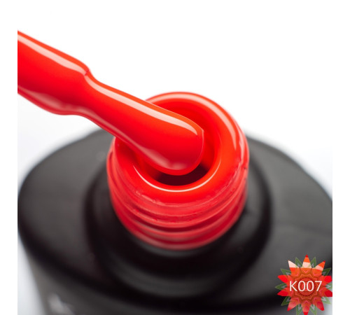 Гель-лак Komilfo Kaleidoscopic collection K007 приглушено-кораловий неоновий, 8 мл