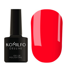 Гель-лак Komilfo Kaleidoscopic collection K007 приглушено-кораловий неоновий, 8 мл