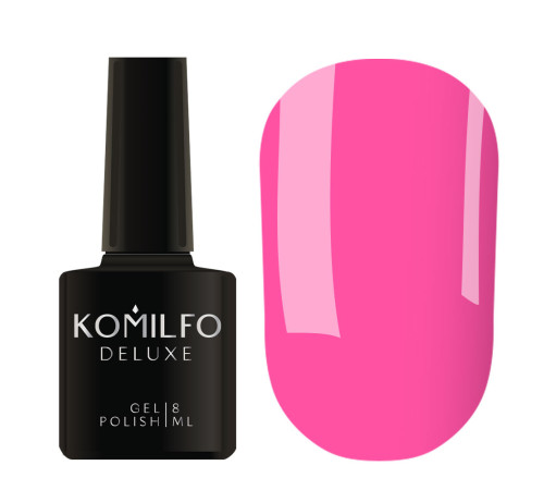 Гель-лак Komilfo Kaleidoscopic collection K014 яскраво-рожевий неоновий, 8 мл