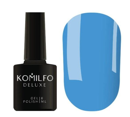 Гель-лак Komilfo Kaleidoscopic collection K016 блакитний неоновий, 8 мл