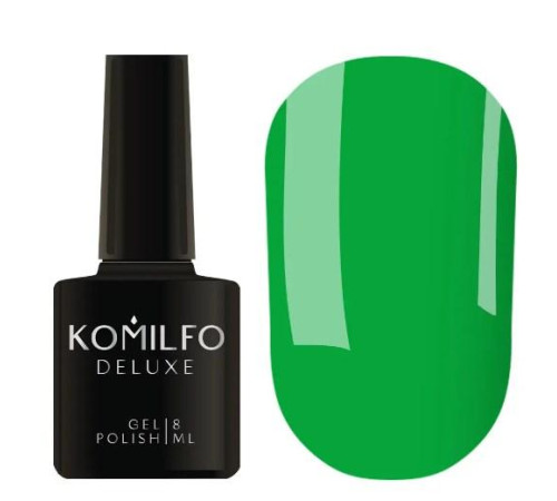 Гель-лак Komilfo Kaleidoscopic collection K017 зелений неоновий, 8 мл