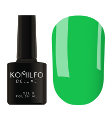 Гель-лак Komilfo Kaleidoscopic collection K019 соковитий зелений  неоновий, 8 мл