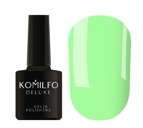 Гель-лак Komilfo Kaleidoscopic collection K020 ніжно-салатовий неоновий, 8 мл