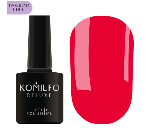 Гель-лак Komilfo NEON Collection №001 HEMA/TPO free, насыщенный ярко-розовый неоновый, 8 мл