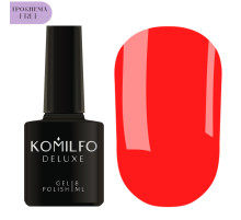 Gel polish Komilfo NEON Collection №N004 HEMA/TPO free, bright orange neon, 8 ml
