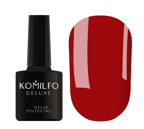 Гель-лак Komilfo Rior Collection №002 темно-червоний емаль, 8 мл