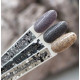 Гель-лак Komilfo Stone Collection ST001 сірий з крихтою, 8 мл