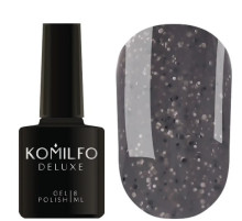 Гель-лак Komilfo Stone Collection ST002 темно-сірий з крихтою, 8 мл