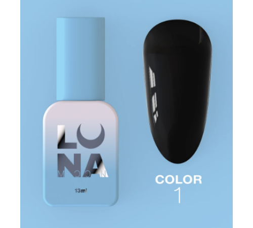Гель-лак Luna Color №001 чорний, 8 мл