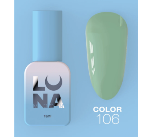 Гель-лак Luna Color №106 сіро-зелений, 13 мл