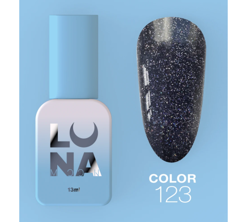 Гель-лак Luna Color №123 фіолетовий з блискітками, 13 мл