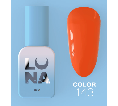 Гель-лак Luna Color №143 яскравий помаранчевий, 8 мл