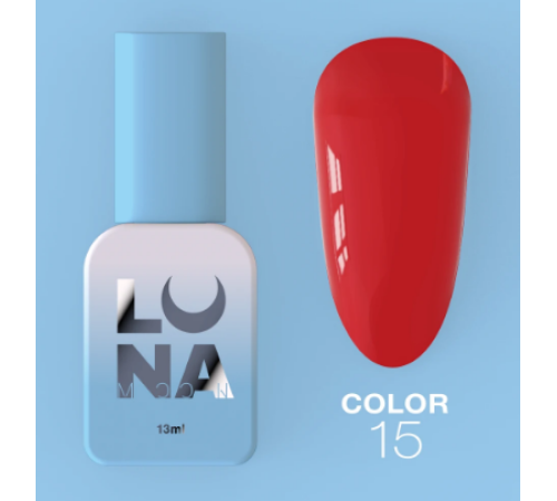 Гель-лак Luna Color №15 класичний червоний, 8 мл
