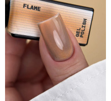 Гель-лак для нігтів BIBLIOTEKA Cat Eye №11 Flame, котяче око, мідно-оранжевий, 10 мл