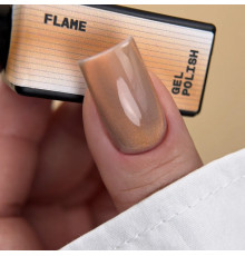 Гель-лак для ногтей BIBLIOTEKA Cat Eye №11 Flame, кошачий глаз, медно-оранжевый, 10 мл