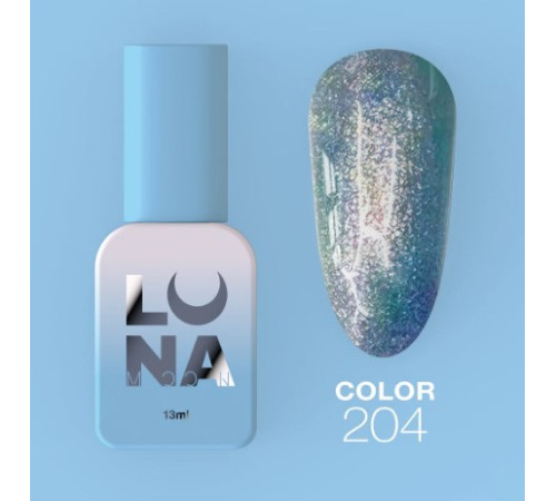 Гель-лак Luna Color №204 зелений, 8 мл